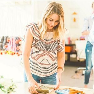 Anthropologie Gretel embroidered blouse, Sz S